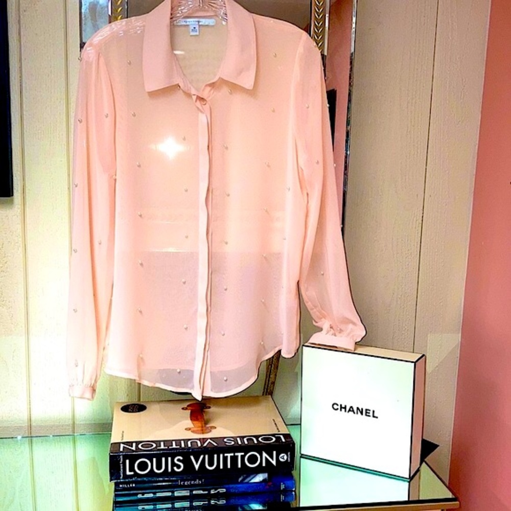 From Office to Evening pearl embellished blouse - Picture 3 of 6